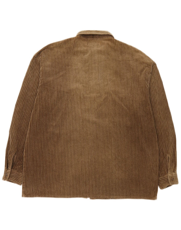 Wrangler Mens Corduroy Shirt XL Brown Cotton