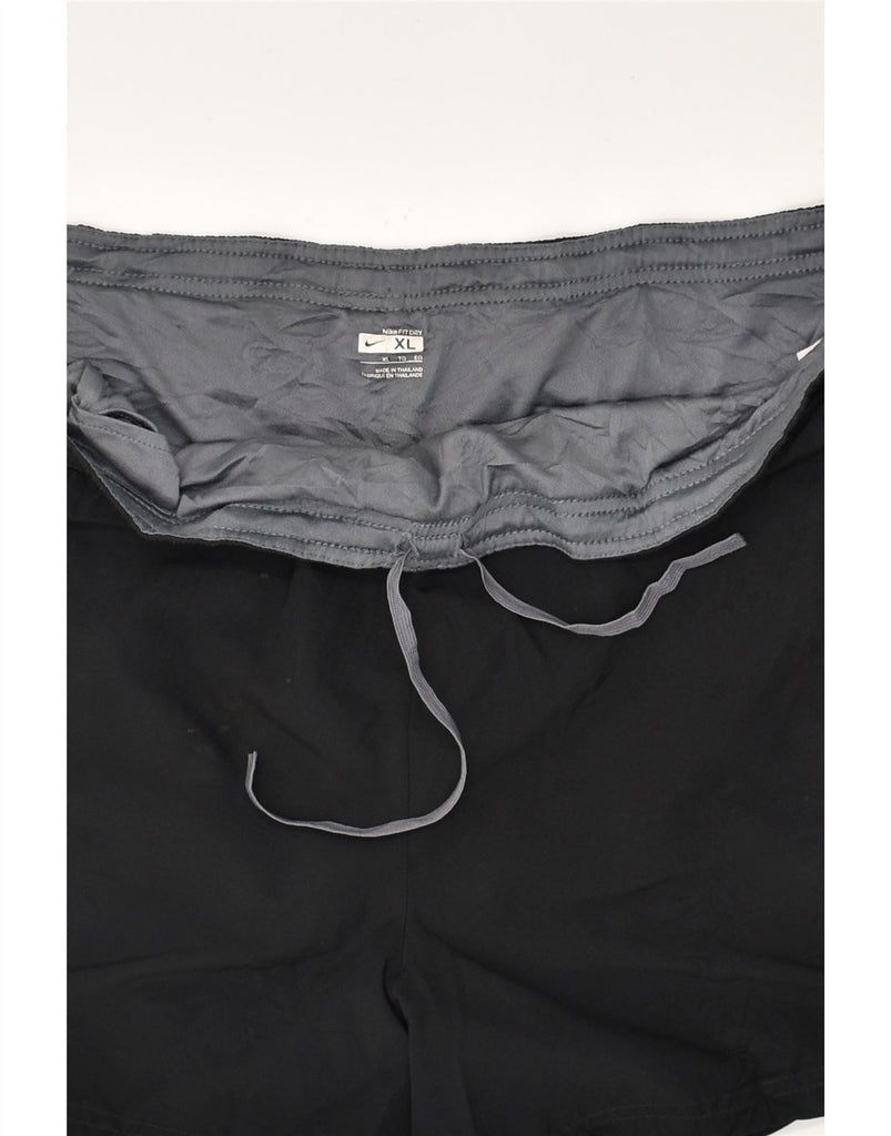 NIKE Mens Sport Shorts XL Black Polyester | Vintage Nike | Thrift | Second-Hand Nike | Used Clothing | Messina Hembry 