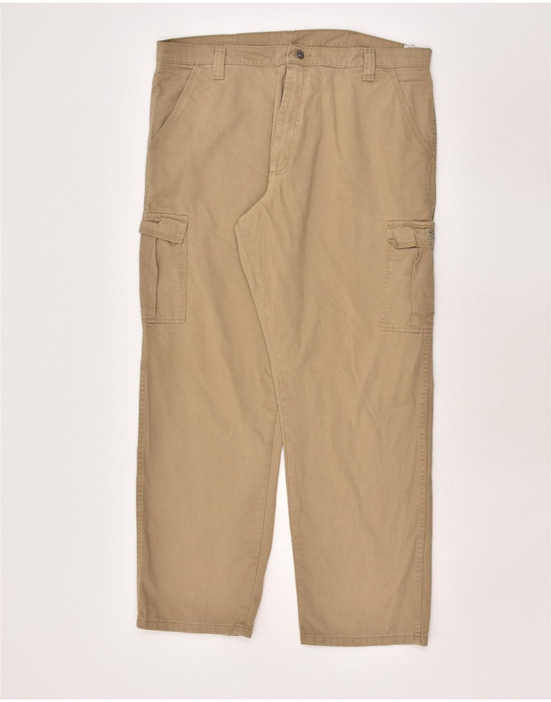 WRANGLER Mens Straight Cargo Trousers W40 L32  Brown Cotton | Vintage Wrangler | Thrift | Second-Hand Wrangler | Used Clothing | Messina Hembry 