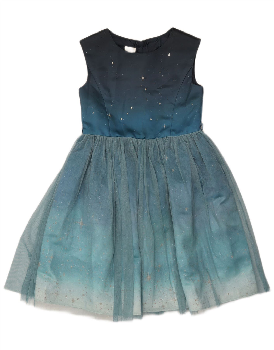 MONSOON Girls Tutu Dress 10-11 Years Blue Spotted Polyester