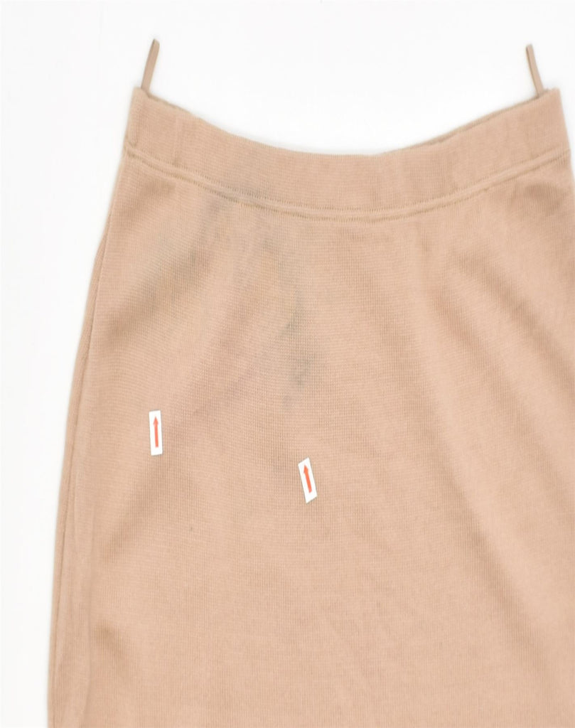 VINTAGE Womens Pencil Skirt EU 44 Large W32 Beige Virgin Wool | Vintage | Thrift | Second-Hand | Used Clothing | Messina Hembry 