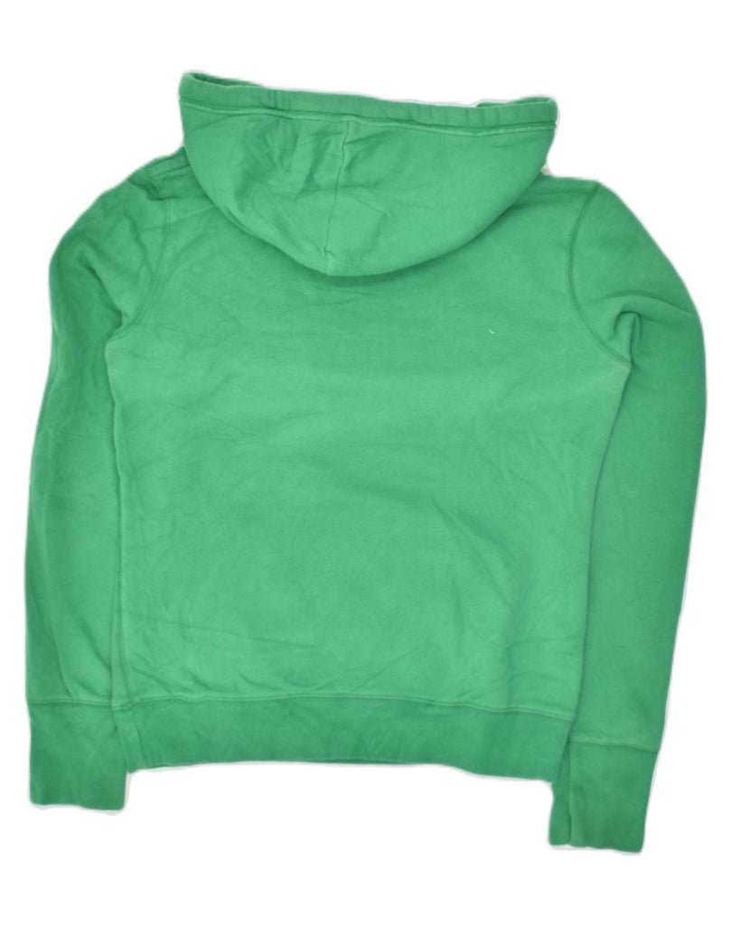 AEROPOSTALE Womens Graphic Hoodie Jumper UK 14 Medium Green Cotton | Vintage Aeropostale | Thrift | Second-Hand Aeropostale | Used Clothing | Messina Hembry 