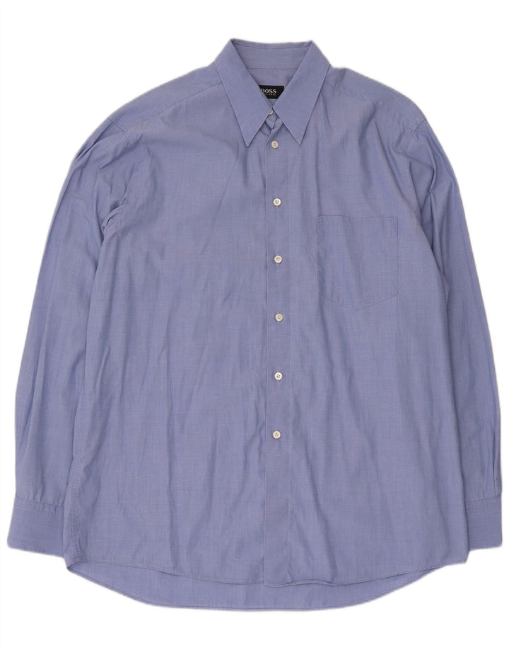 Hugo Boss Mens Shirt Size 41 Large Blue