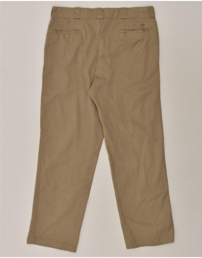 DICKIES Mens Flex Straight Chino Trousers W38 L32  Beige Cotton | Vintage Dickies | Thrift | Second-Hand Dickies | Used Clothing | Messina Hembry 