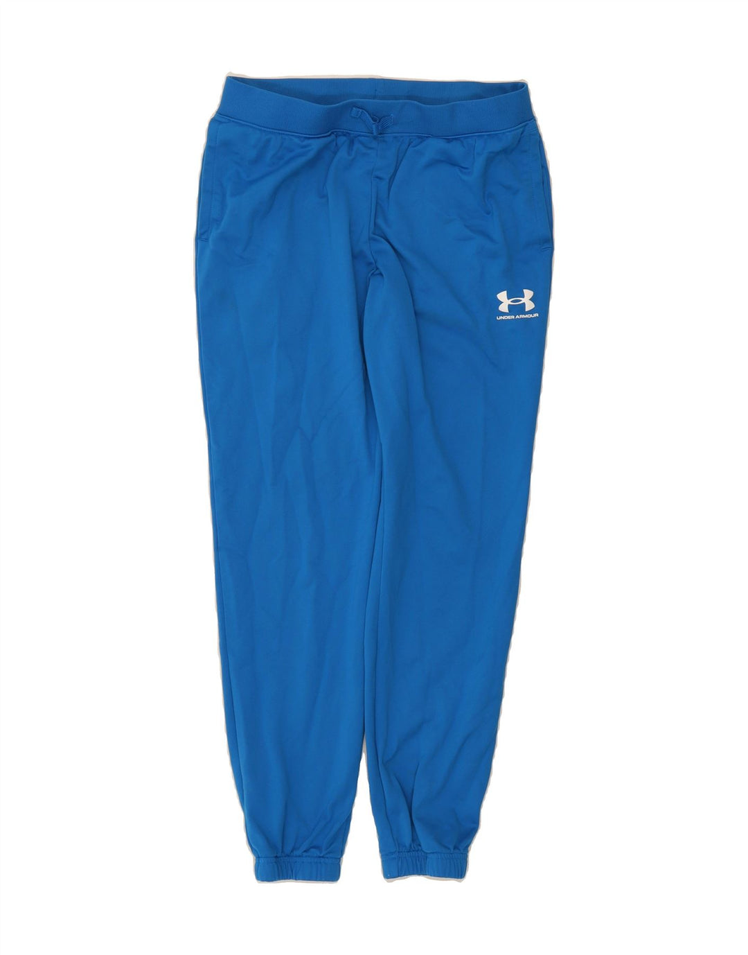 UNDER ARMOUR Boys Tracksuit Trousers Joggers 13-14 Years XL Blue Polyester Vintage Under Armour and Second-Hand Under Armour from Messina Hembry 
