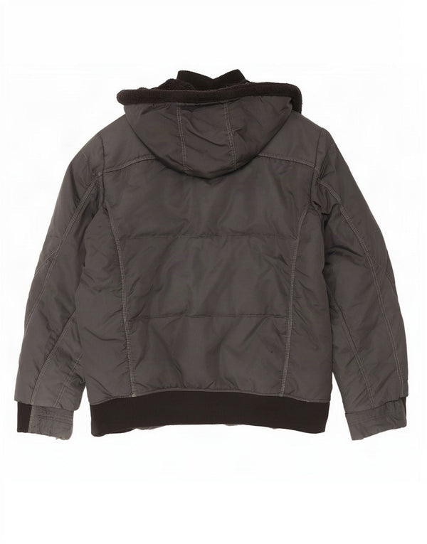 Gas Mens Hooded Bomber Padded Jacket UK 42 XL Grey