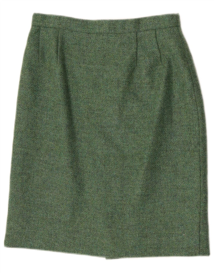 Luisa Spagnoli Womens Pencil Skirt IT 42 Medium W27 Green Acetate