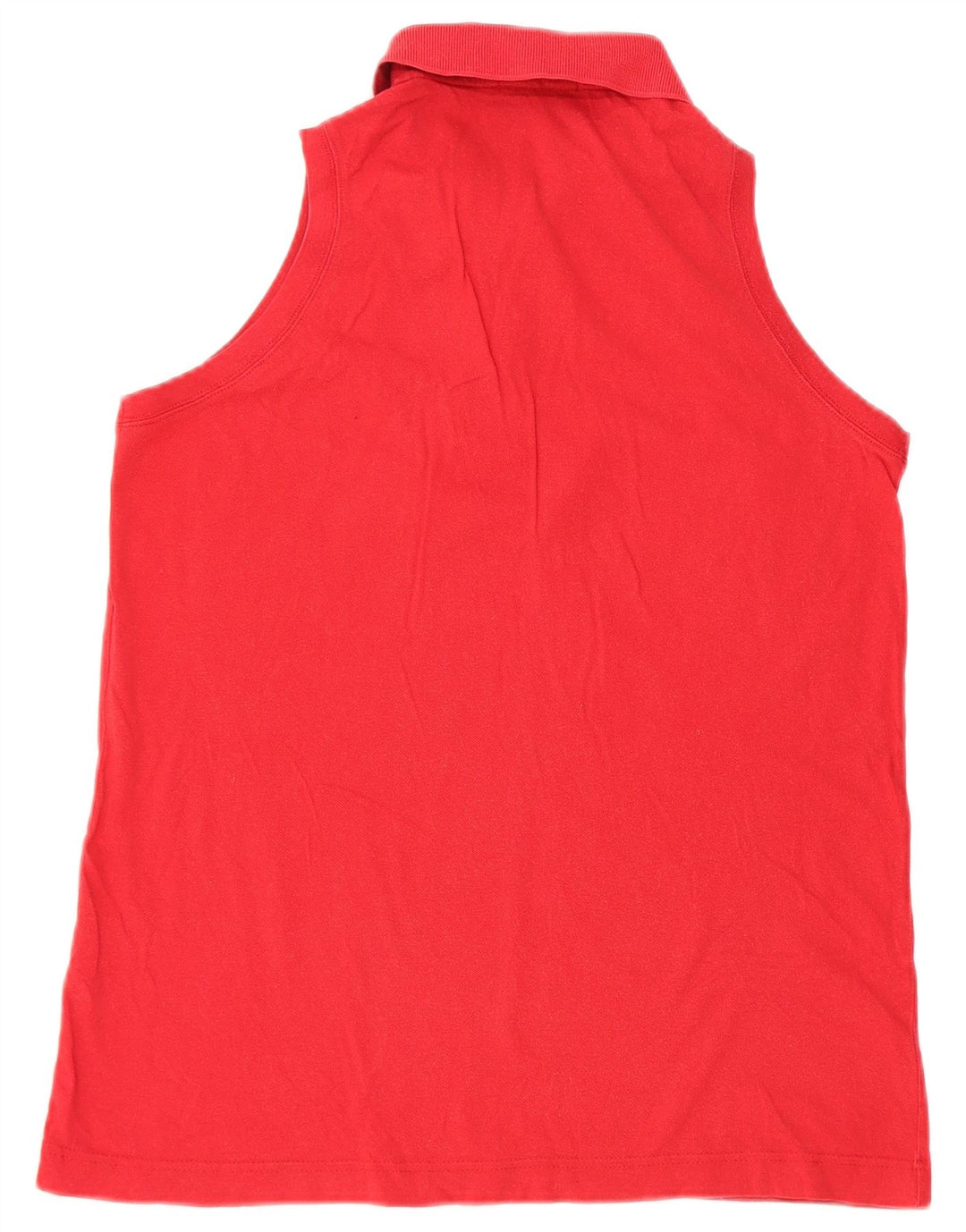 Sergio Tacchini Womens Sleeveless Polo Shirt IT 44 Medium Red