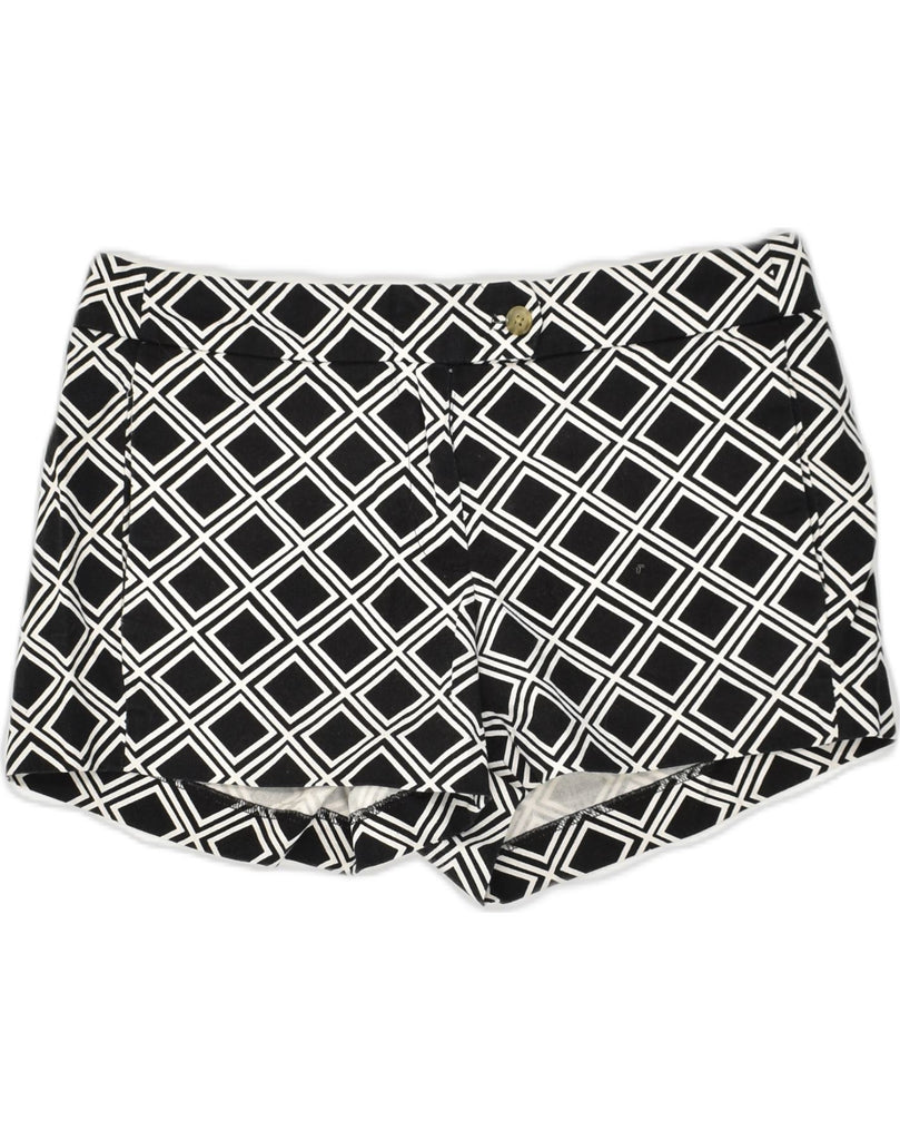 J. CREW Womens Hot Pants US 4 Small W32 Black Argyle/Diamond Cotton | Vintage J. Crew | Thrift | Second-Hand J. Crew | Used Clothing | Messina Hembry 