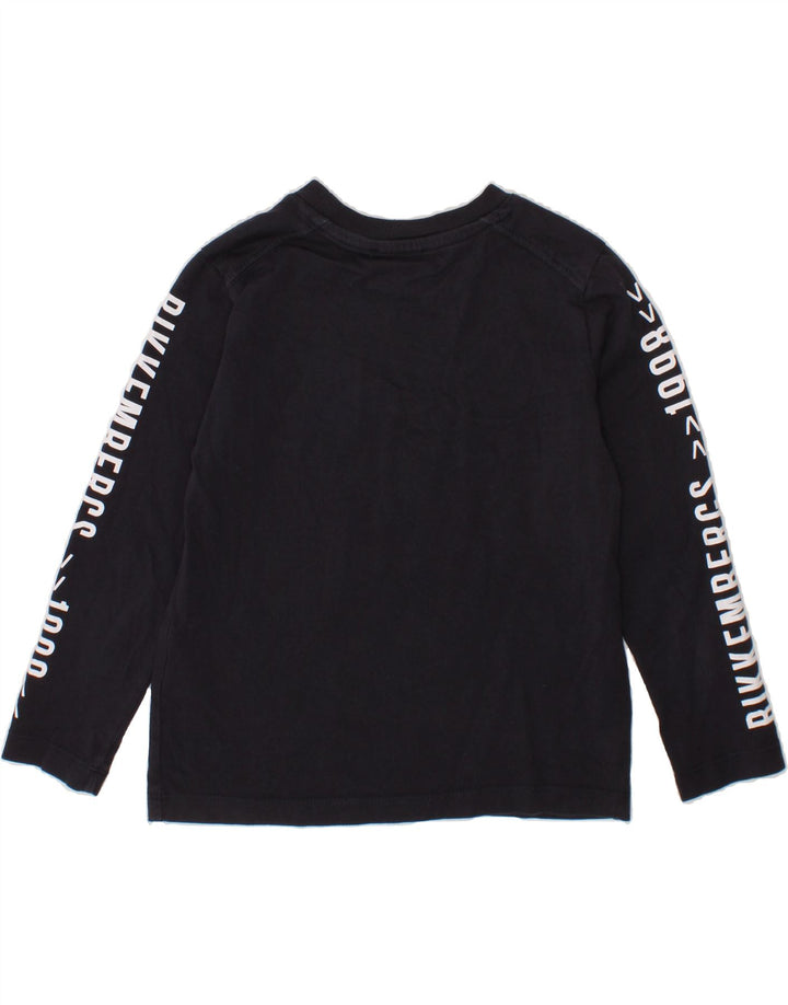 BIKKEMBERGS Boys Graphic Top Long Sleeve 3-4 Years Navy Blue Cotton Vintage Bikkembergs and Second-Hand Bikkembergs from Messina Hembry 