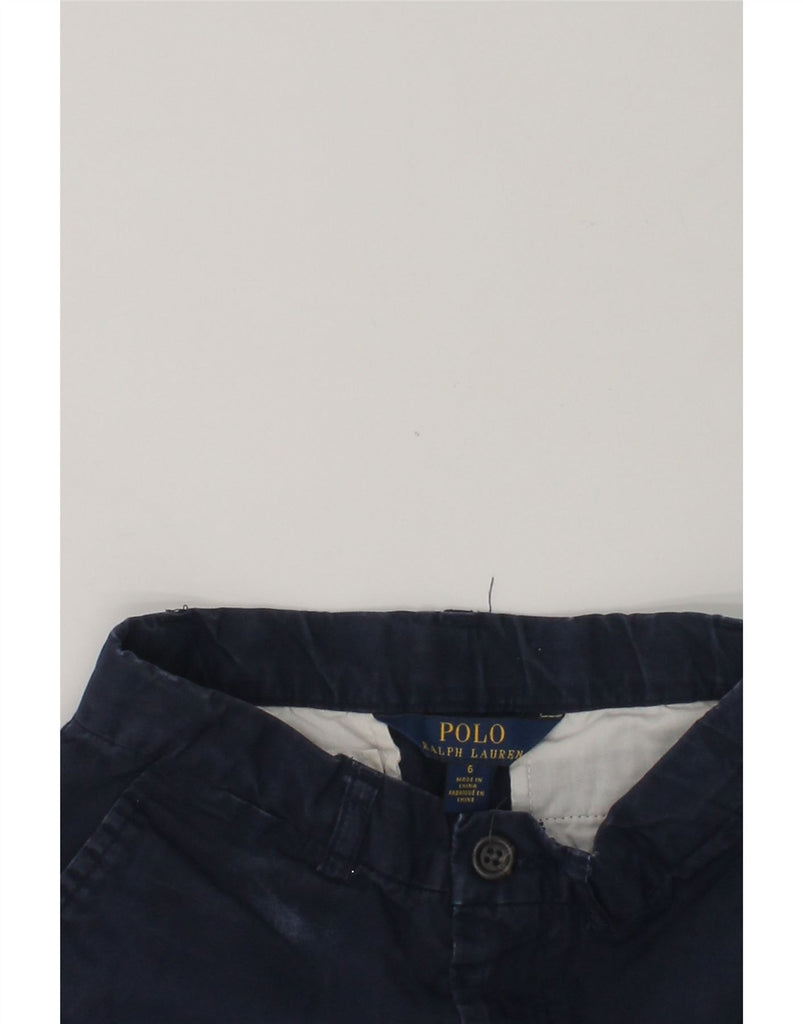 POLO RALPH LAUREN Boys Chino Shorts 5-6 Years W22  Navy Blue Cotton | Vintage Polo Ralph Lauren | Thrift | Second-Hand Polo Ralph Lauren | Used Clothing | Messina Hembry 