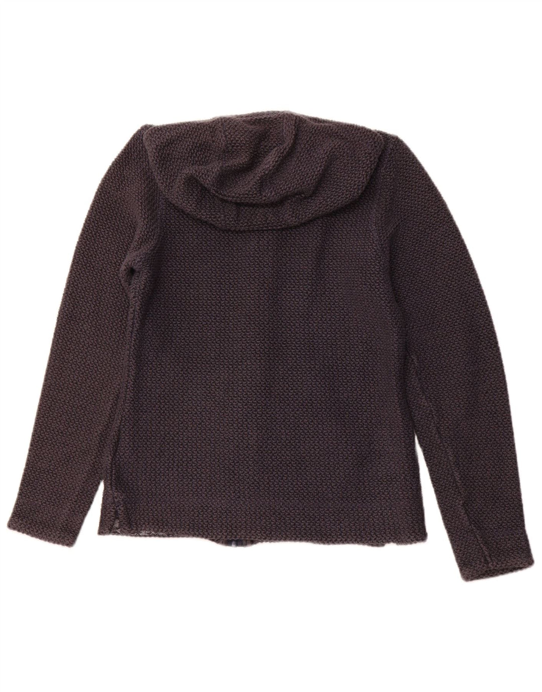 WEIRD FISH Womens Zip Hoodie Sweater UK 10 Small Navy Blue Cotton