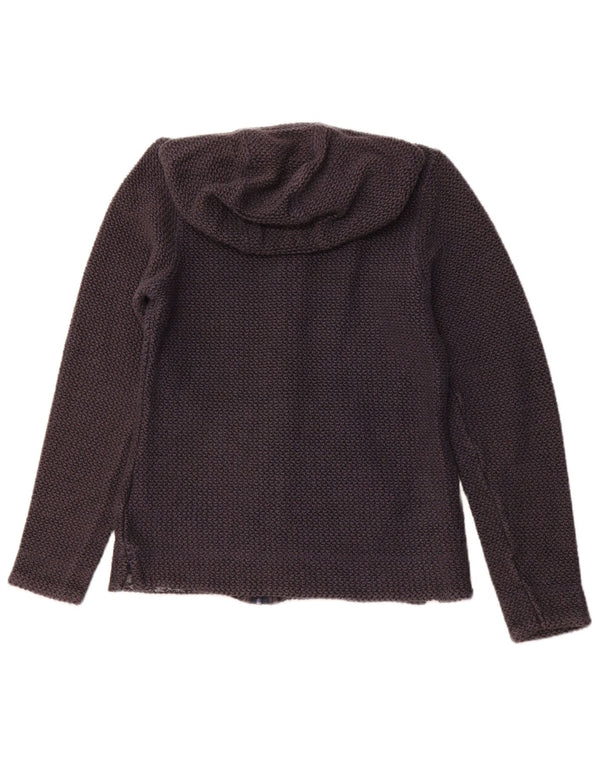 WEIRD FISH Womens Zip Hoodie Sweater UK 10 Small Navy Blue Cotton