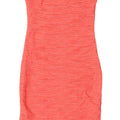 Zara Womens Strapless Bodycon Dress UK 14 Medium Pink Polyester