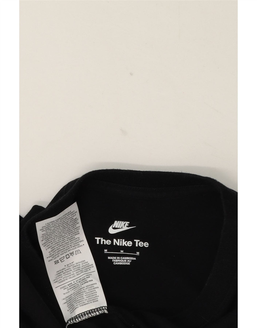 Nike Mens Graphic T-Shirt Top Medium Black Cotton