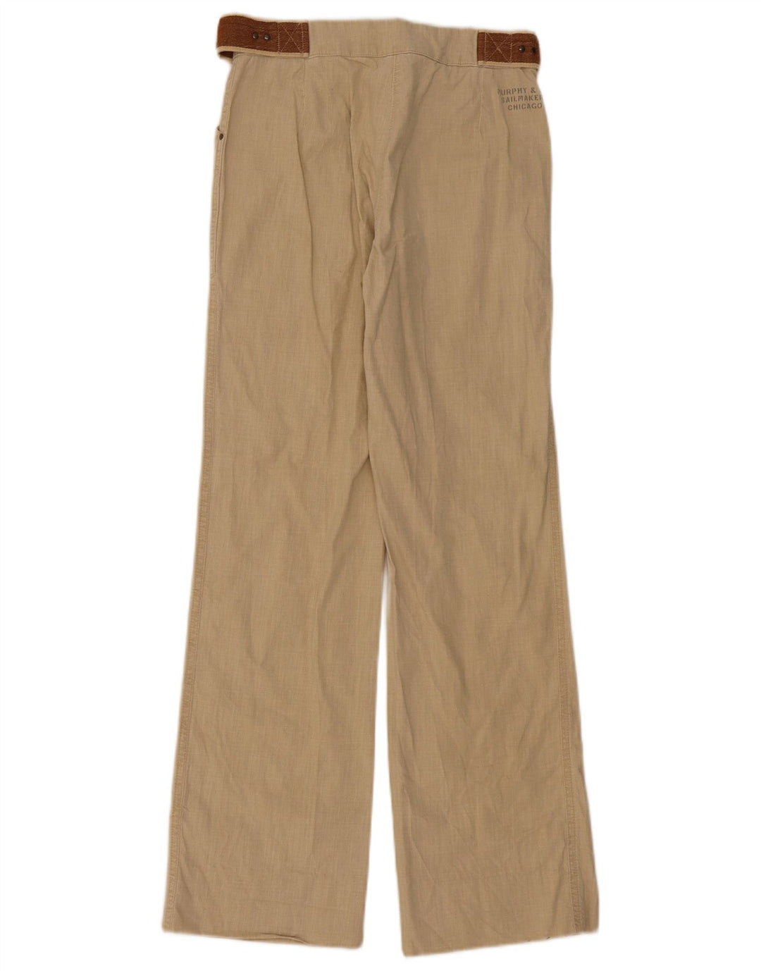 Murphy & Nye Womens Bootcut Casual Trousers W26 L31 Beige Cotton