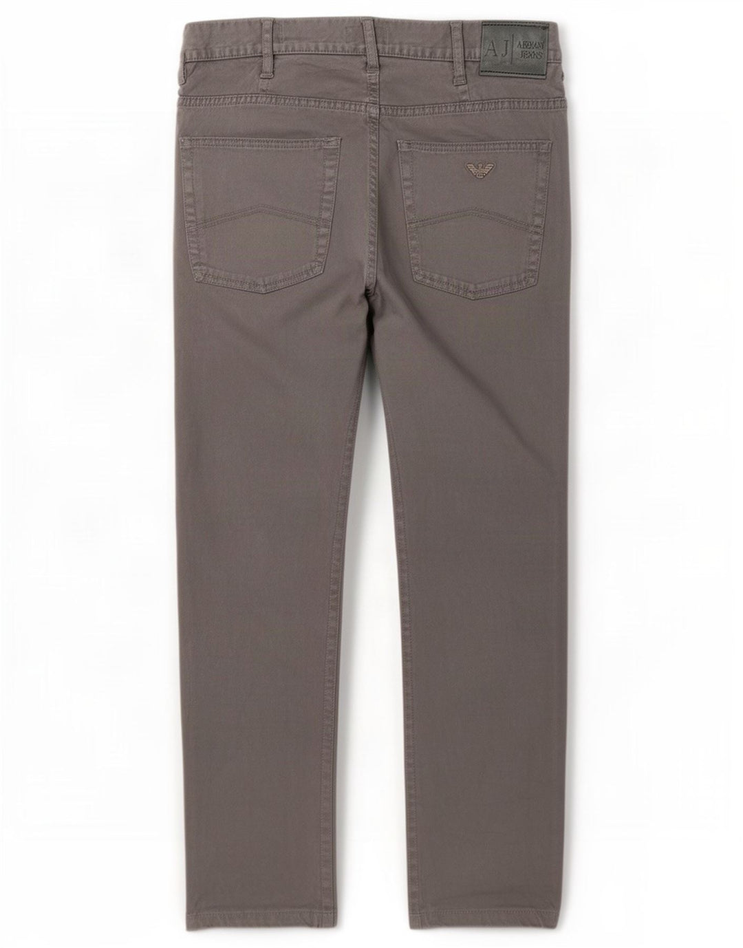Armani Mens Regular Fit Casual Trousers W34 L28 Grey Cotton