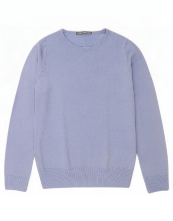 Marks & Spencer Womens Crew Neck Jumper Sweater UK 8 Small Blue Acrylic