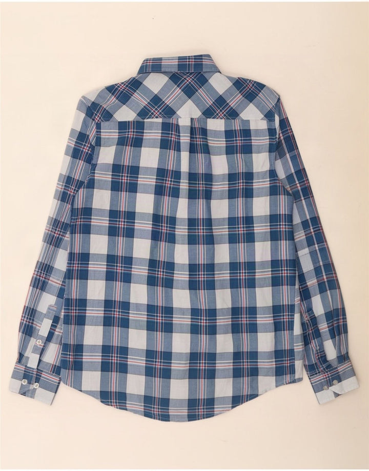 Ben Sherman Mens Shirt Medium Blue Check Cotton