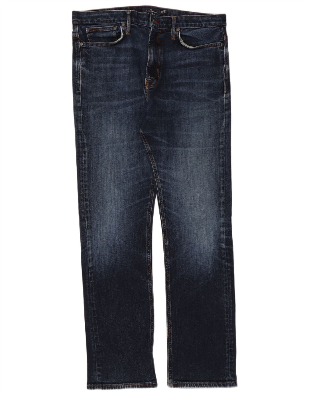 Marks & Spencer Womens Blue Harbour Straight Jeans W36 L31 Navy Blue Cotton