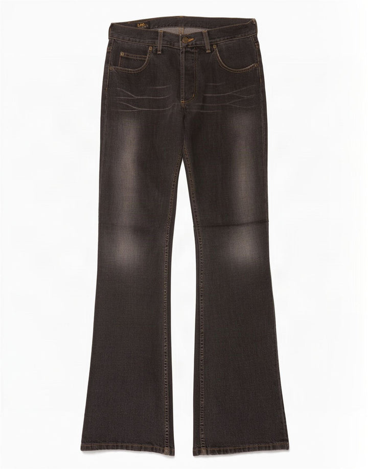 Lee Womens Denver Bootcut Jeans W32 L36 Black Cotton