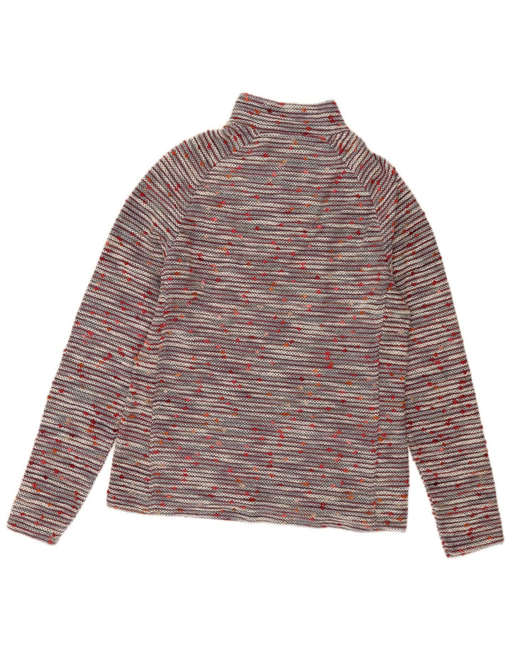 Weird Fish Womens Zip Neck Jumper Sweater UK 12 Medium Multicoloured