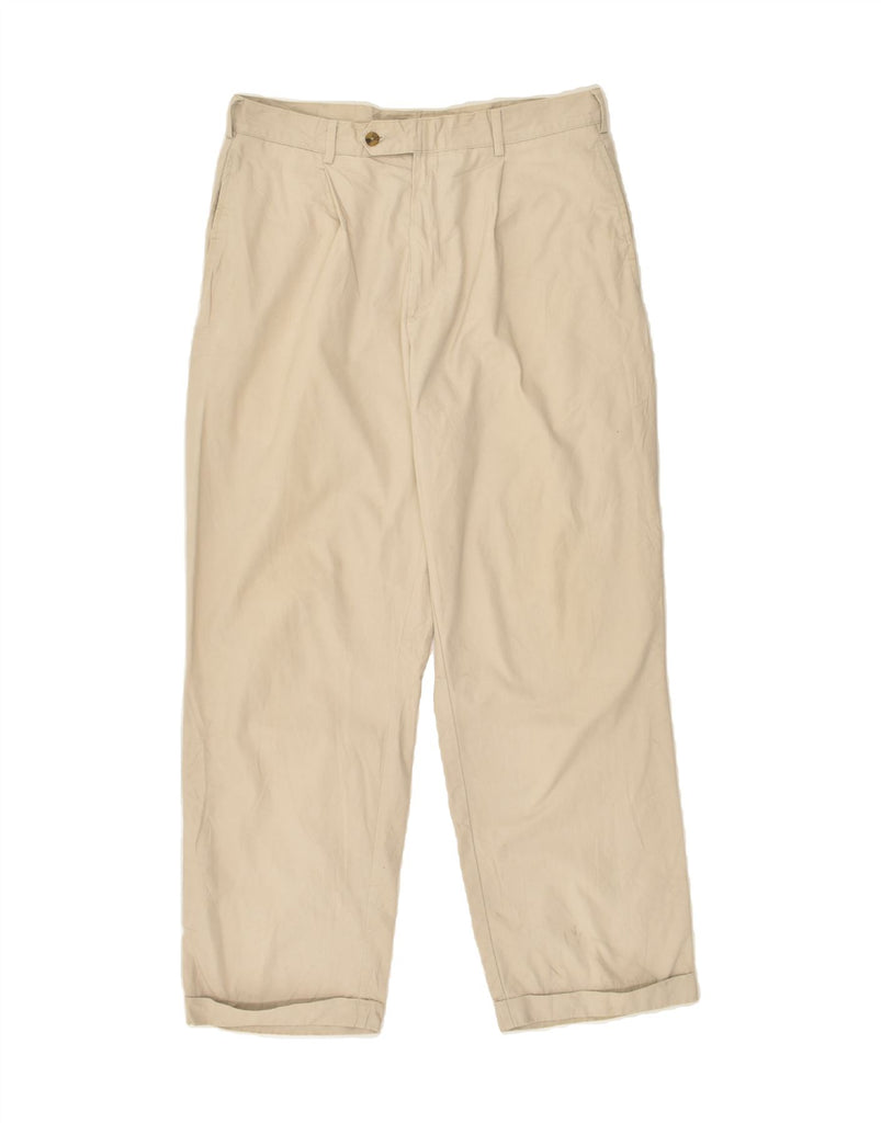 TOMMY HILFIGER Mens Straight Chino Trousers W34 L30 Beige | Vintage Tommy Hilfiger | Thrift | Second-Hand Tommy Hilfiger | Used Clothing | Messina Hembry 