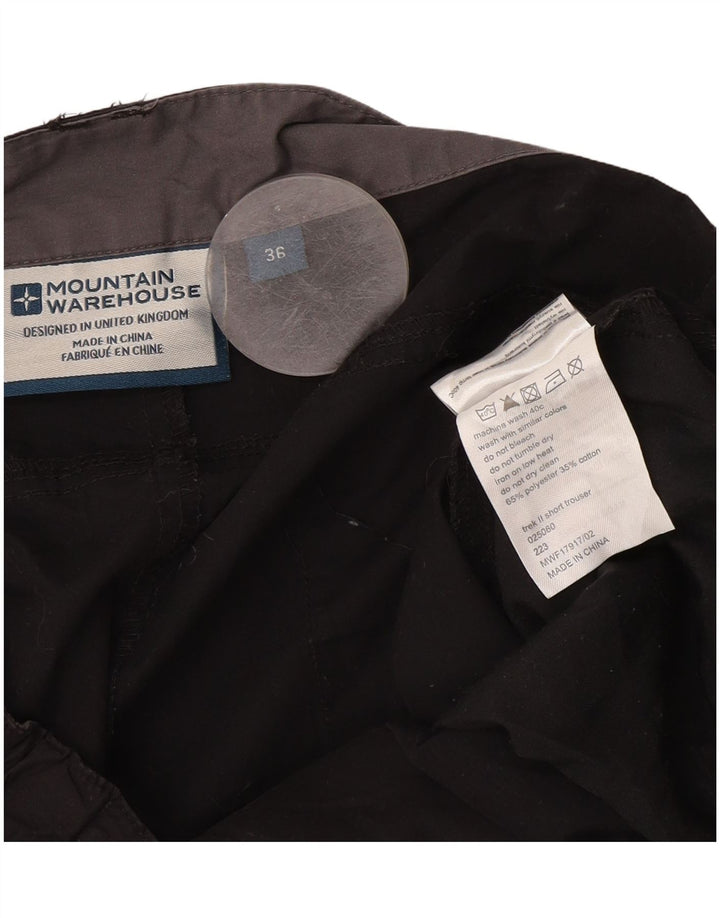 Mountain Warehouse Womens Straight Cargo Trousers W36 L30 Black Polyester