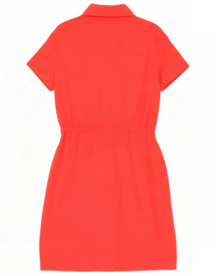 Marks & Spencer Womens Pullover Shirt Dress UK 12 Medium Red Viscose
