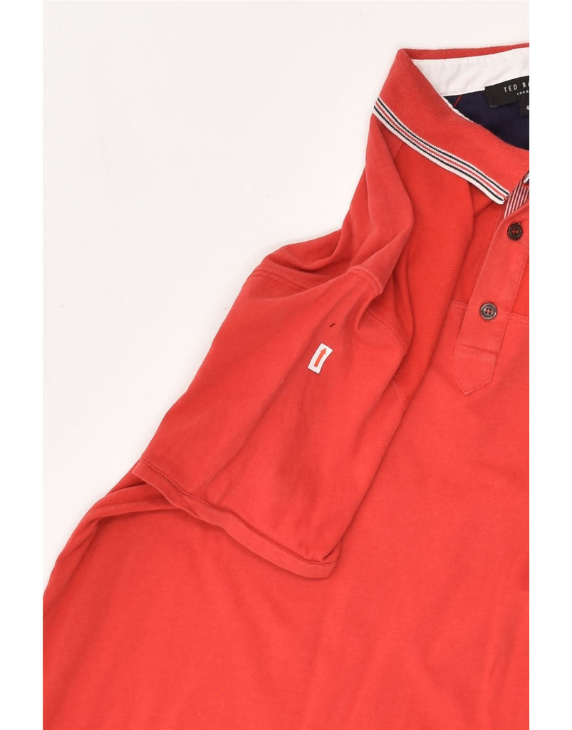 TED BAKER Mens Polo Shirt Size 4 Large Red Cotton | Vintage Ted Baker | Thrift | Second-Hand Ted Baker | Used Clothing | Messina Hembry 