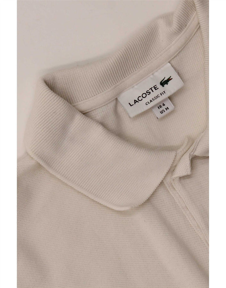 Lacoste Mens Classic Fit Polo Shirt Size 4 Medium White