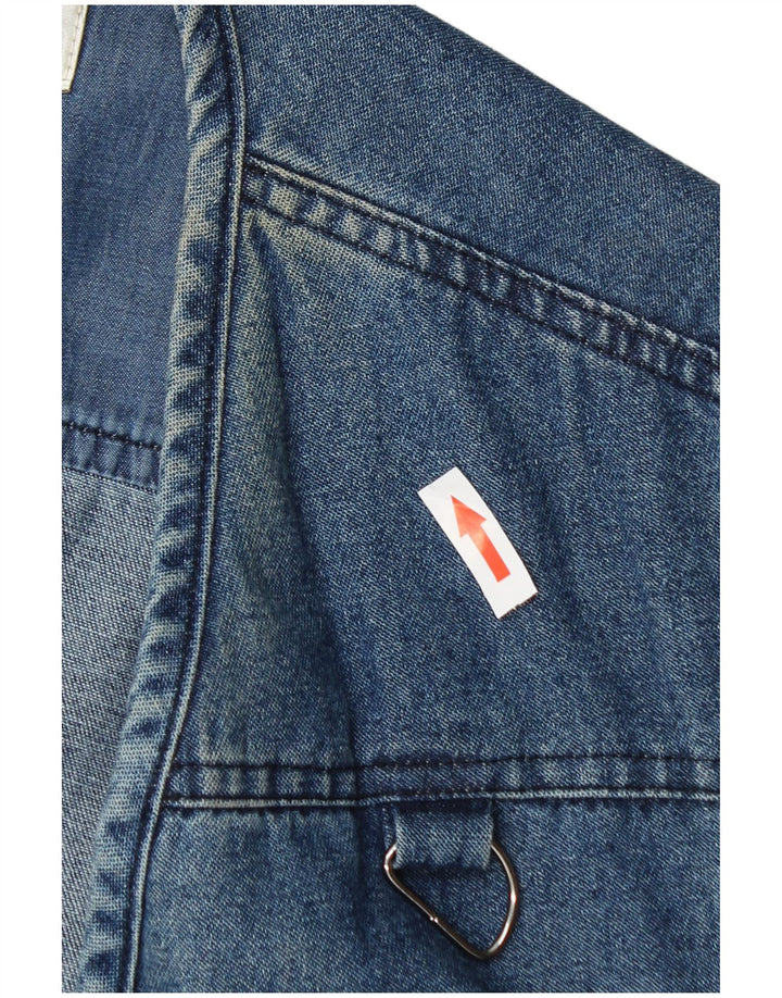 Olympia Mens Denim Utility Gilet UK 38 Medium Blue Cotton