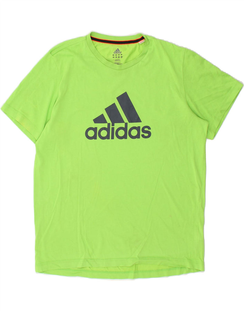 ADIDAS Mens Graphic T-Shirt Top Large Green Cotton Vintage Adidas and Second-Hand Adidas from Messina Hembry 