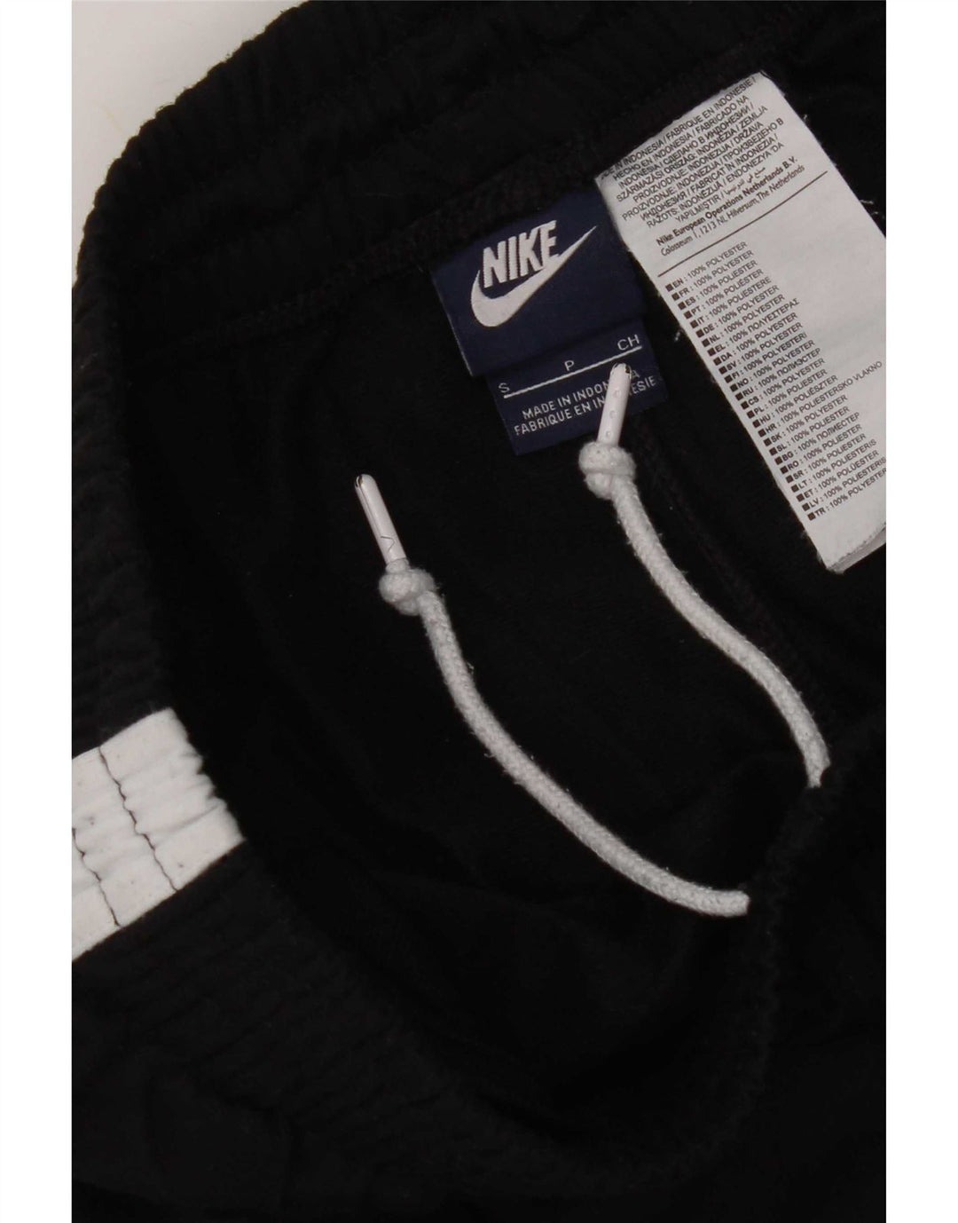 Nike Mens Tracksuit Trousers Small Black Colourblock Polyester