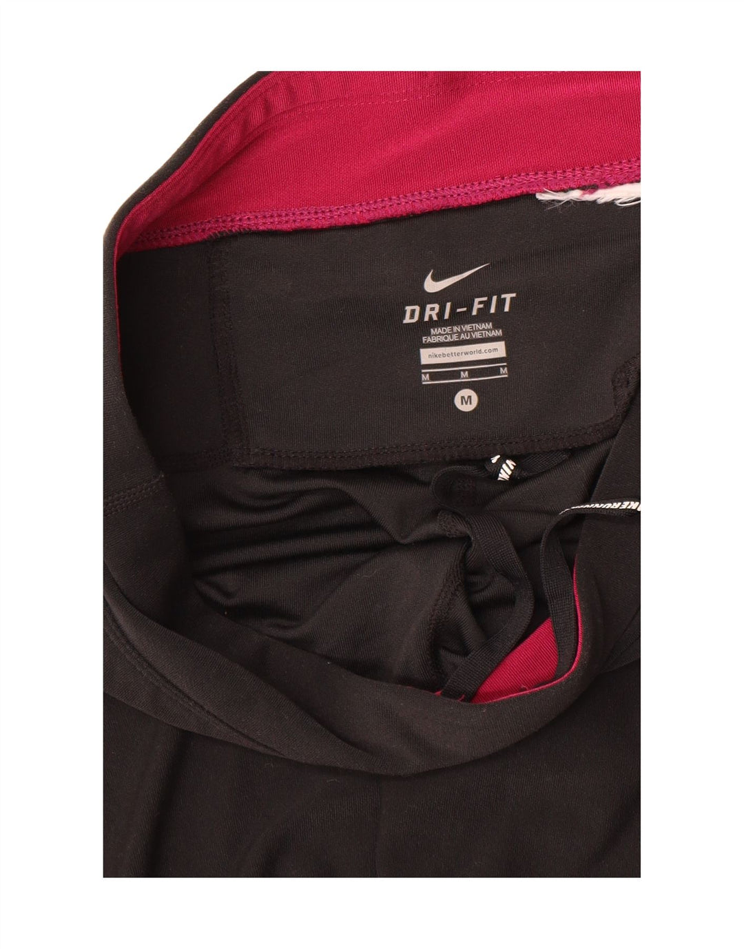NIKE Womens Leggings UK 12 Medium  Black Colourblock