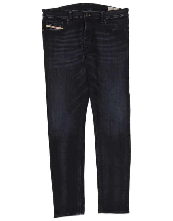Diesel Mens Tepphar Carrot Slim Jeans W34 L32 Navy Blue Cotton