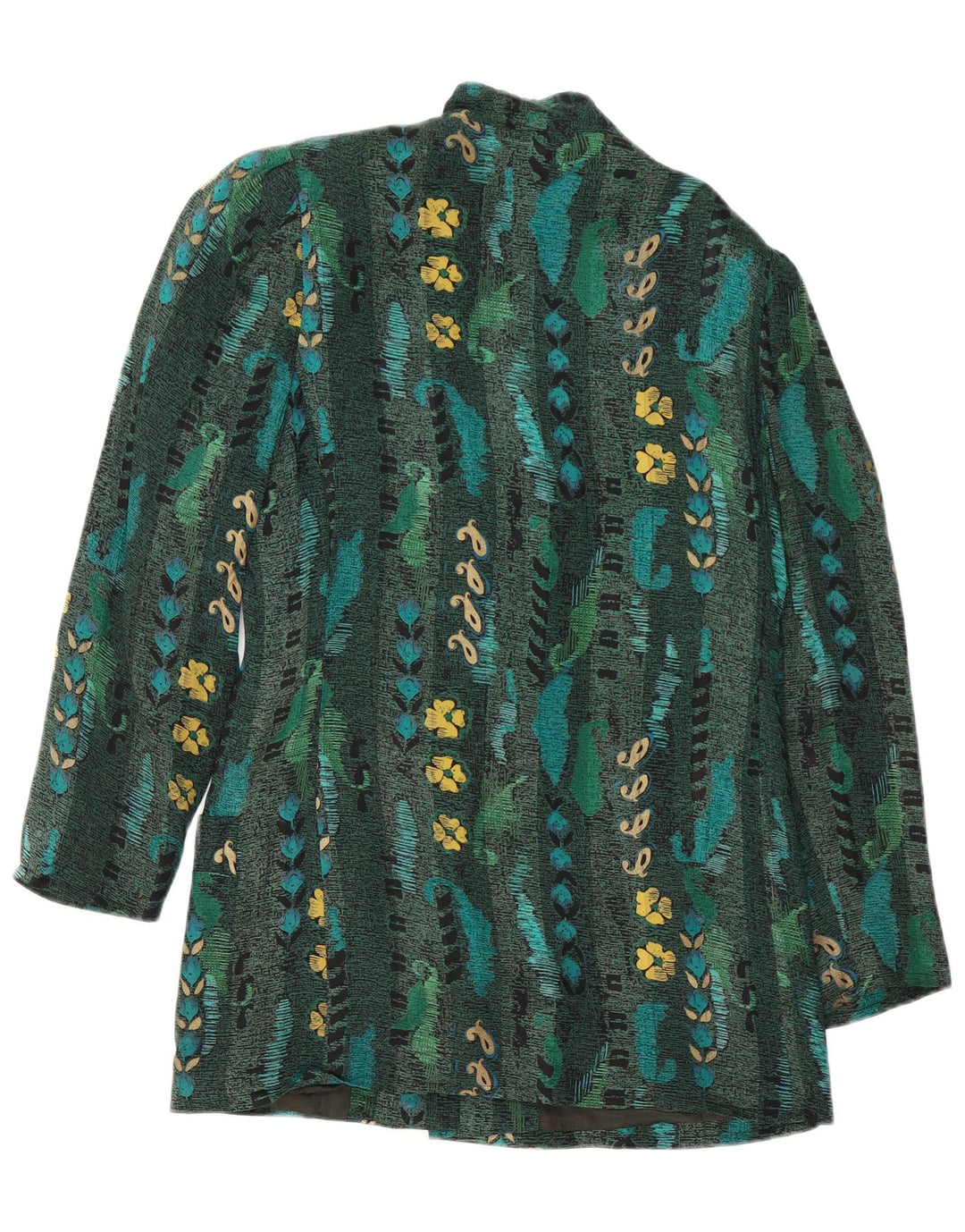 Betty Barclay Womens 6 Button Blazer Jacket EU 38 Medium Green Floral