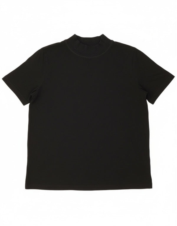 Zara Womens T-Shirt Top UK 10 Small Black