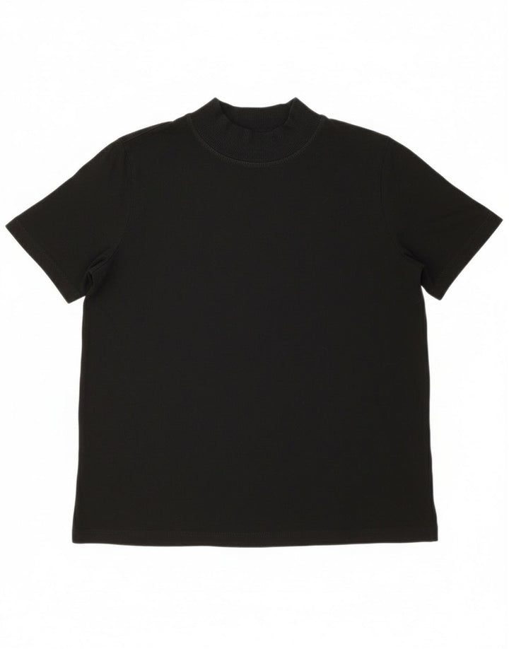 Zara Womens T-Shirt Top UK 10 Small Black