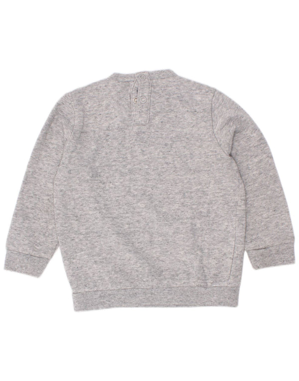 Champion Baby Boys Graphic Sweatshirt Jumper 9-12 Months Small Grey Flecked
