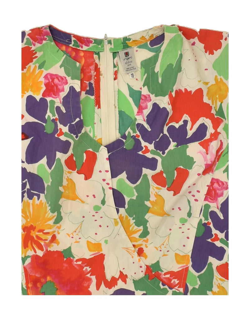 UNGARO Womens Sheath Dress UK 14 Large Multicoloured Floral | Vintage Ungaro | Thrift | Second-Hand Ungaro | Used Clothing | Messina Hembry 