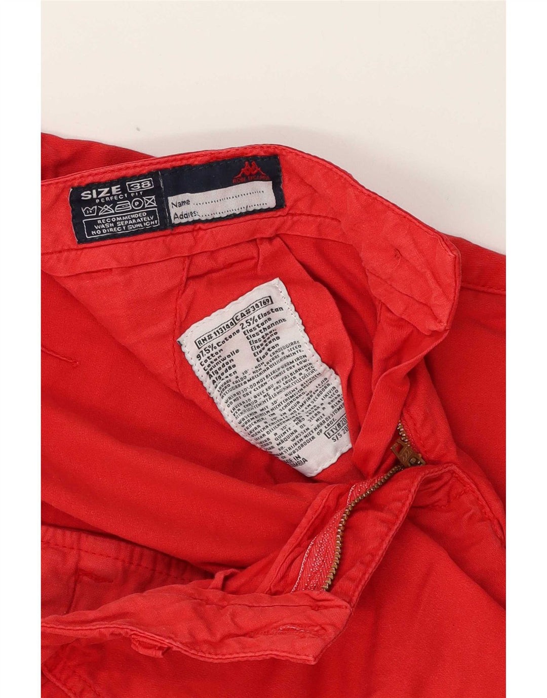 Kappa Womens Chino Shorts EU 38 Medium W28  Red Cotton