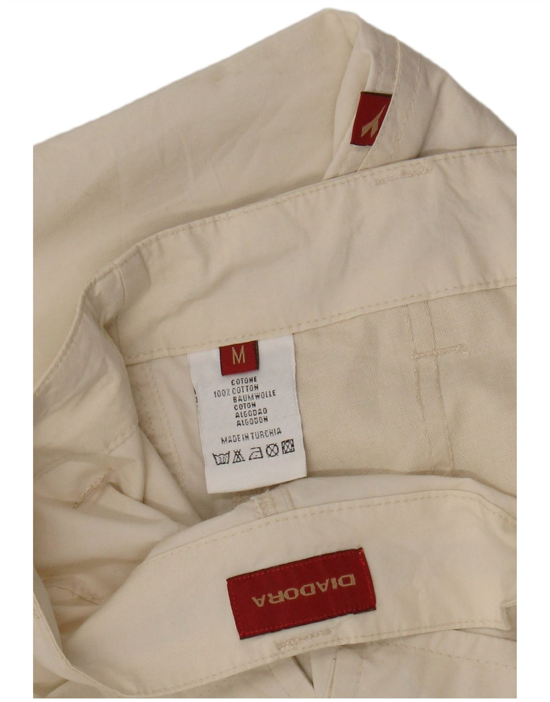 Diadora Mens Straight Cargo Trousers Medium W32 L29 Beige Cotton