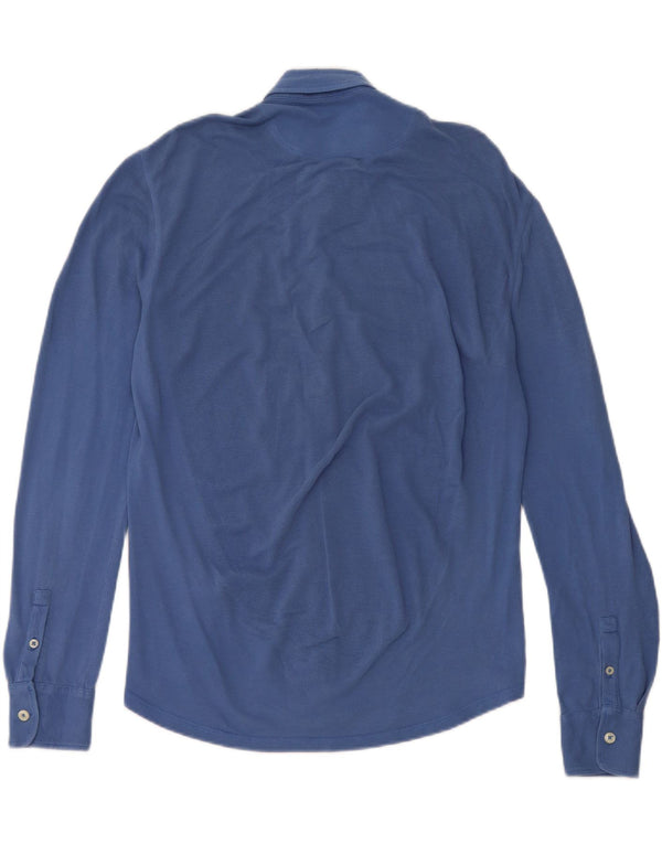 Brooksfield Mens Slim Fit Shirt IT 46 Small Blue Cotton