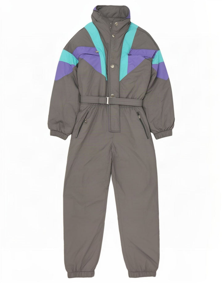 Vintage Mens Ski Jumpsuit Small Grey Colourblock