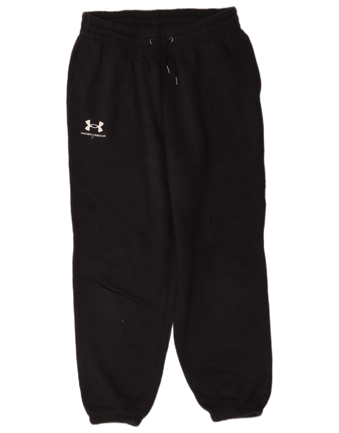 Under Armour Mens Crop Tracksuit Trousers Joggers Medium Black Cotton