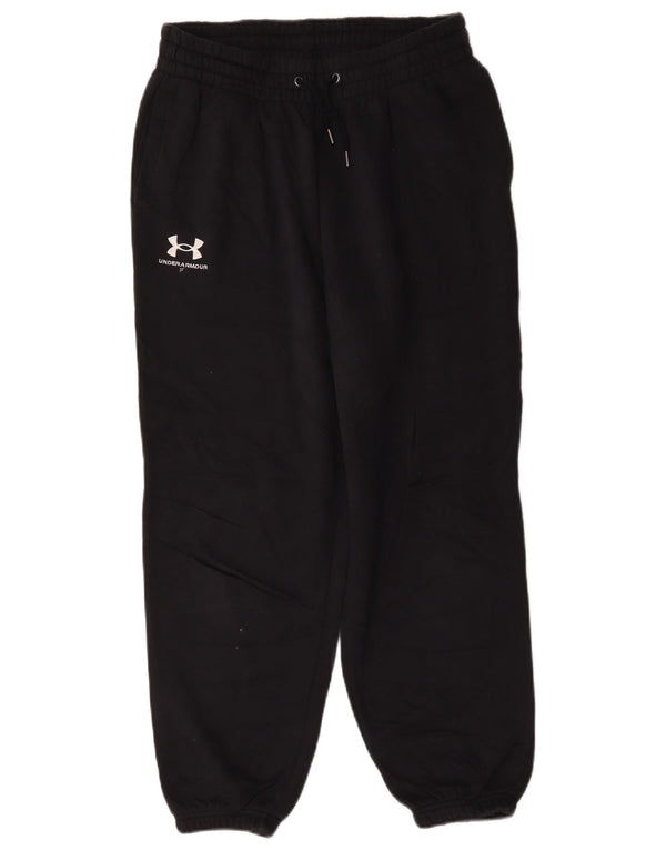 Under Armour Mens Crop Tracksuit Trousers Joggers Medium Black Cotton