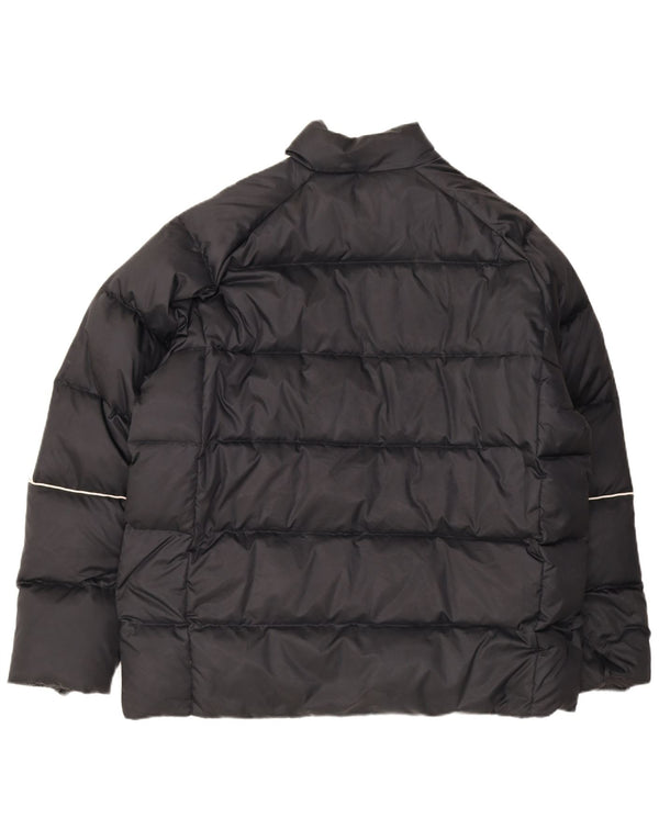Adidas Mens Padded Jacket UK 42 XL Black Colourblock Polyester