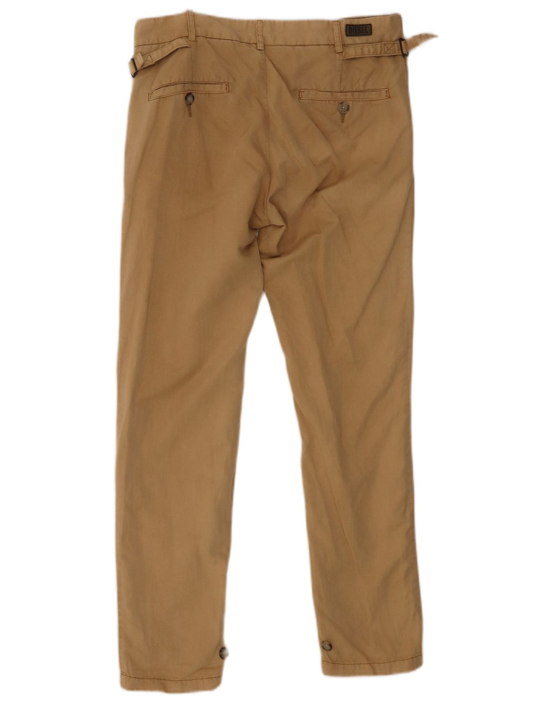 DIESEL Womens Slim Chino Trousers W29 L30 Beige Cotton
