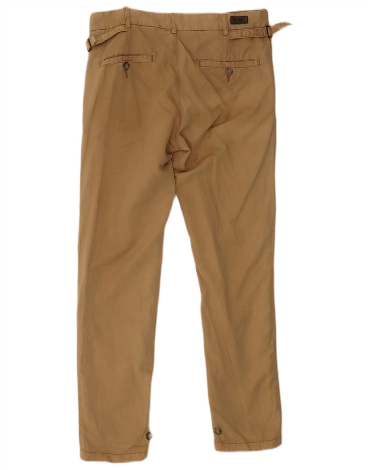 DIESEL Womens Slim Chino Trousers W29 L30 Beige Cotton